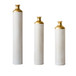 3 Piece Set Gorgeous Home Decoration Large Glazed Floor Vase Decoration Home Droplet Shaped - Gold / White