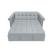 Compact Loveseat With Trundle Sleeper And Storage Pocket - Gray