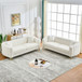 Oversized Sofa, 3 And 3 Seater, Tufted Couch For Living Room - Beige