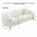 Oversized Sofa, 3 And 3 Seater, Tufted Couch For Living Room - Beige