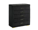 Melinda Bedroom Set in Black Corduroy