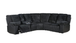Flash Black Power Reclining Sectional by Happy Homes