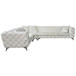 Atronia - Sectional Sofa With 4 Pillows - Beige Fabric
