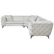 Atronia - Sectional Sofa With 4 Pillows - Beige Fabric
