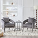 Open Back Accent Chair, Round Sofa Lounge Armchair