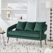 Open Back Loveseat Settee With 3 Pillows