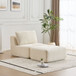 Single Chaise Longue With Movable Ottoman For Living Room