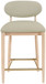 Riccio - Stool - Natural And Gold Frame