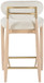 Riccio - Fabric Stool - Natural Frame