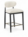 Riccio - Fabric Stool - Black Frame