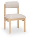 Roundhill - Fabric Dining Chair (Set of 2) - Natural Frame