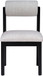 Roundhill - Fabric Dining Chair (Set of 2) - Black Frame