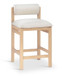 Roundhill - Fabric Counter Stool - Natural Frame