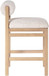 Roundhill - Fabric Counter Stool - Natural Frame
