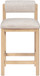 Roundhill - Fabric Counter Stool - Natural Frame