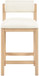 Roundhill - Faux Leather Counter Stool - Natural Frame