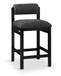 Roundhill - Fabric Counter Stool - Black Frame