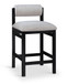 Roundhill - Fabric Counter Stool - Black Frame