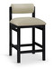 Roundhill - Faux Leather Counter Stool - Black Frame