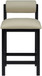 Roundhill - Faux Leather Counter Stool - Black Frame