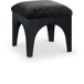 Lawson - Chenille Fabric Ottoman - Black Base