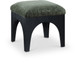 Lawson - Chenille Fabric Ottoman - Black Base