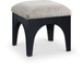 Lawson - Chenille Fabric Ottoman - Black Base