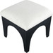Lawson - Chenille Fabric Ottoman - Black Base