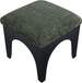 Lawson - Chenille Fabric Ottoman - Black Base