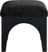 Lawson - Chenille Fabric Ottoman - Black Base