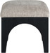 Lawson - Chenille Fabric Ottoman - Black Base