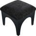 Lawson - Chenille Fabric Ottoman - Black Base