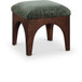 Lawson - Chenille Fabric Upholstered Ottoman - Walnut Base