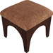 Lawson - Chenille Fabric Upholstered Ottoman - Walnut Base