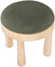 Larea - Linen Textured Fabric Ottoman - Natural Base
