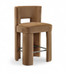 Zuno - Velvet Performance Fabric Upholstered Counter Stool (Set of 2) - Saddle