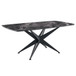 Klaus - Dining Table - Crystal Tempered Glass Top & Black Finish