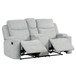 Galya - Motion Loveseat With Console - Light Gray Chenille