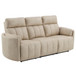Elison - Motion Sofa - Dark Beige Polish Microfiber