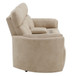 Elison - Motion Loveseat With Console - Dark Beige Polish Microfiber