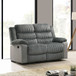 Lesley - Motion Loveseat - Gray Corduroy & Velvet
