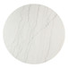 Edwyn - Round Dining Table - White Natural Marble Top & Espresso