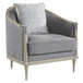 Fernando - Chair With Pillow - Gray Chenille & Champagne
