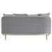 Fernando - Loveseat With 4 Pillows - Gray Chenille & Champagne