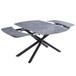 Hester - Ceramic Top Dining Table - Gray & Black