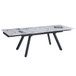 Damita - Ceramic Top Dining Table - White & Black