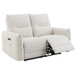 Lalisa - Power Motion Loveseat With USB Port - Cream Chenille