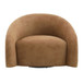 Zoey - Accent Chair With Swivel - Chocolate Suede