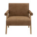 Zoey - Accent Chair - Chocolate Suede & Oak