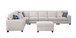 Ted - Sectional Sofa With Ottoman - Beige